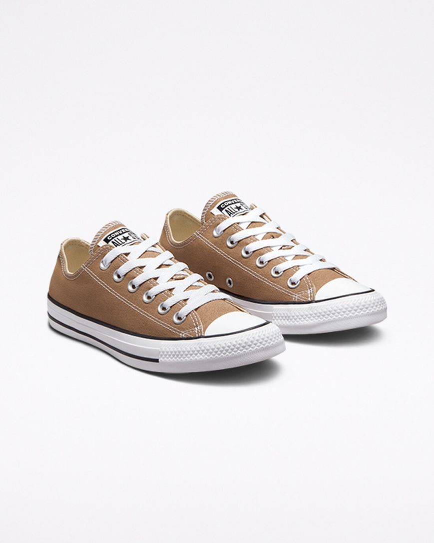 Tenis Converse Chuck Taylor All Star Seasonal Color Cano Baixo Feminino Marrom Branco Pretas | PT K03P508